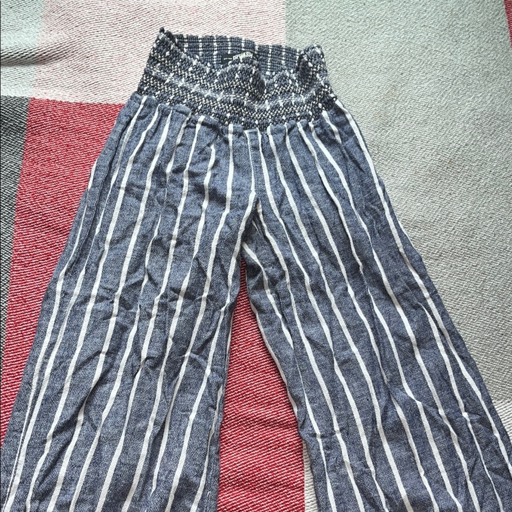Rewash Navy and White Textured Pants